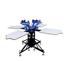 4 Color 2 Station Screen Printing Machine